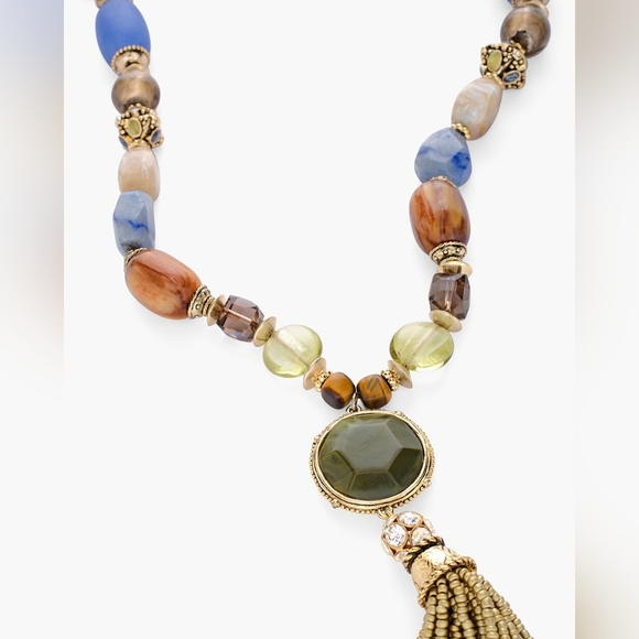 Chico's Bohemian Multi-Colored Tassel Y-Necklace - Picture 5 of 9